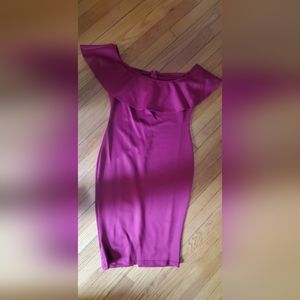 off the shoulder midi dress